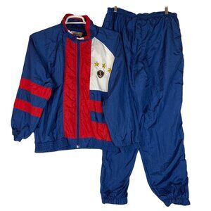 Vintage Westbound Sport Tracksuit Womens Size Large Blue Red White 80s